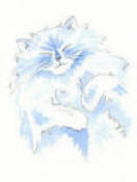 Blue Cat painted by Julia Underwood